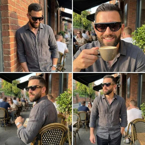 Trendy Triangular Polarized Men's Sunglasses UV 400 Protection MB1537S